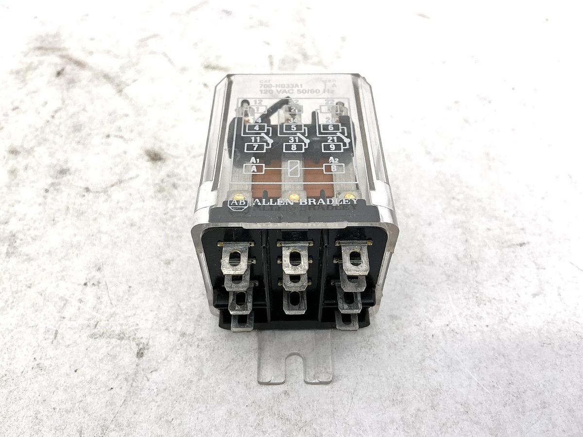 New Allen Bradley 700-HD33A1 Ser A Relay 11-Pin 10A 120VAC 50/60HZ - No Box