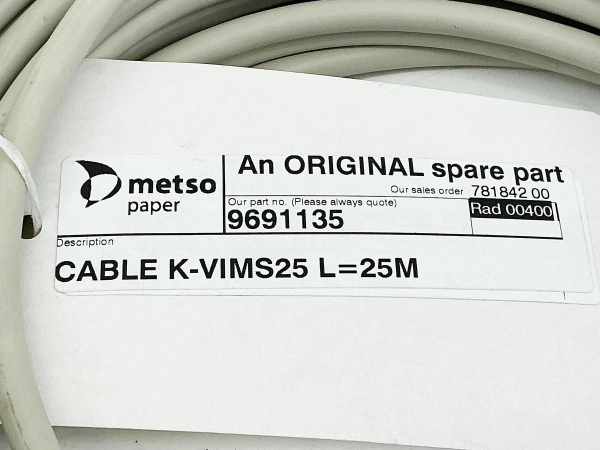 New Metso 9691135 K-VIMS25 Cable 2 Pin K-VIMS25 L =25M - No Box