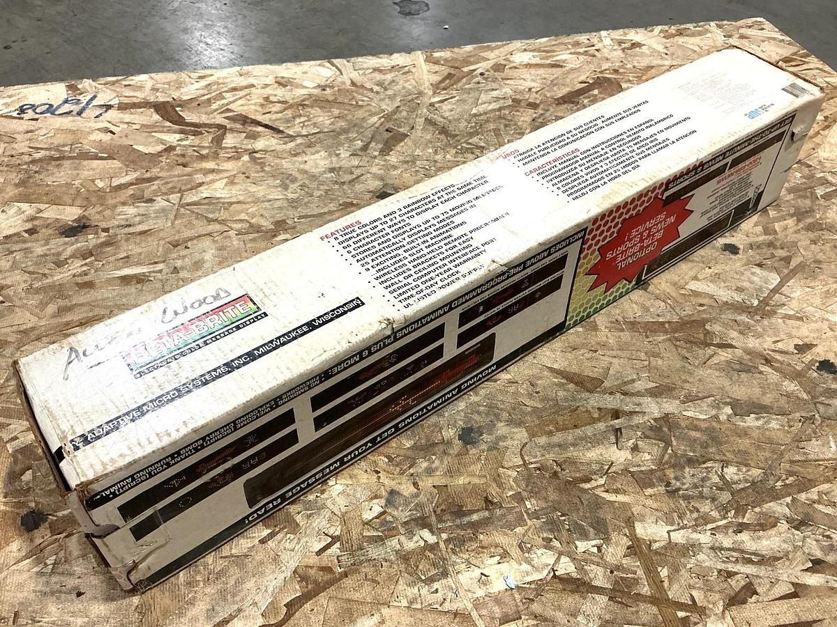 Used Beta-Brite 1040-1111 Electronic Color Message Display 12V MISSING REMOTE