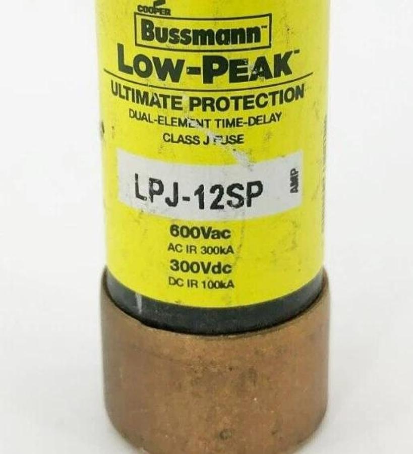 Lot of 4 New LPJ-12SP Time Delay Fuses 12A 600VAC Class J