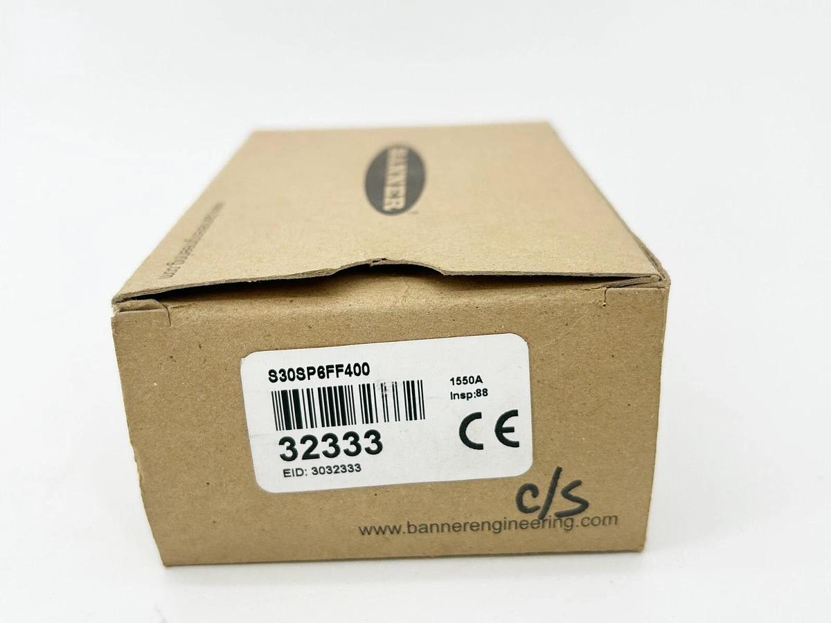 New Banner Engineering S30SP6FF400 Photoelectric Sensor 300MM Range 30V 32333
