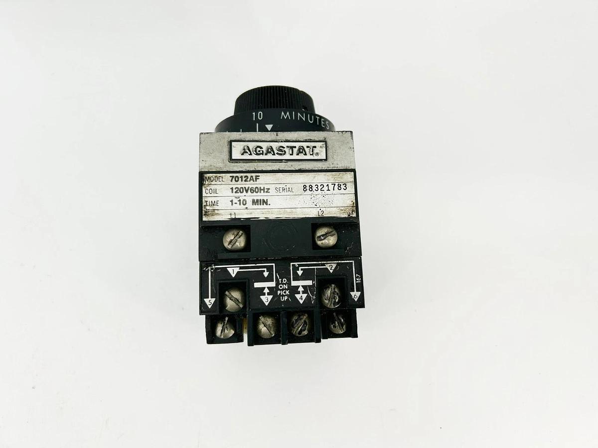 Used Agastat 7012AF Time Delay Relay 1-10min.120V 60Hz