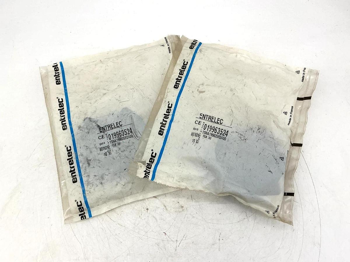 Lot of 20 Entrelec 019963524 Terminal Block End Plates Black 1SNA199635R2400