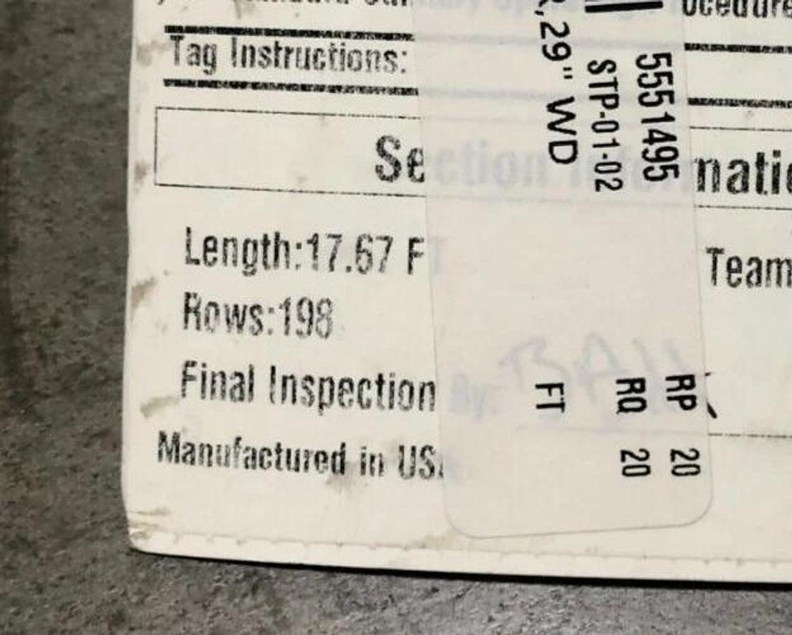 New Intralox 311607 Series 900 Perforated Flat Top Acetal Blue 29"W x 17.67FT.