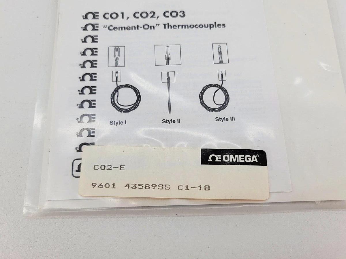 New Omega CO2-E Chromel Constantan Thermocouple 0005 thickness 425C 6"