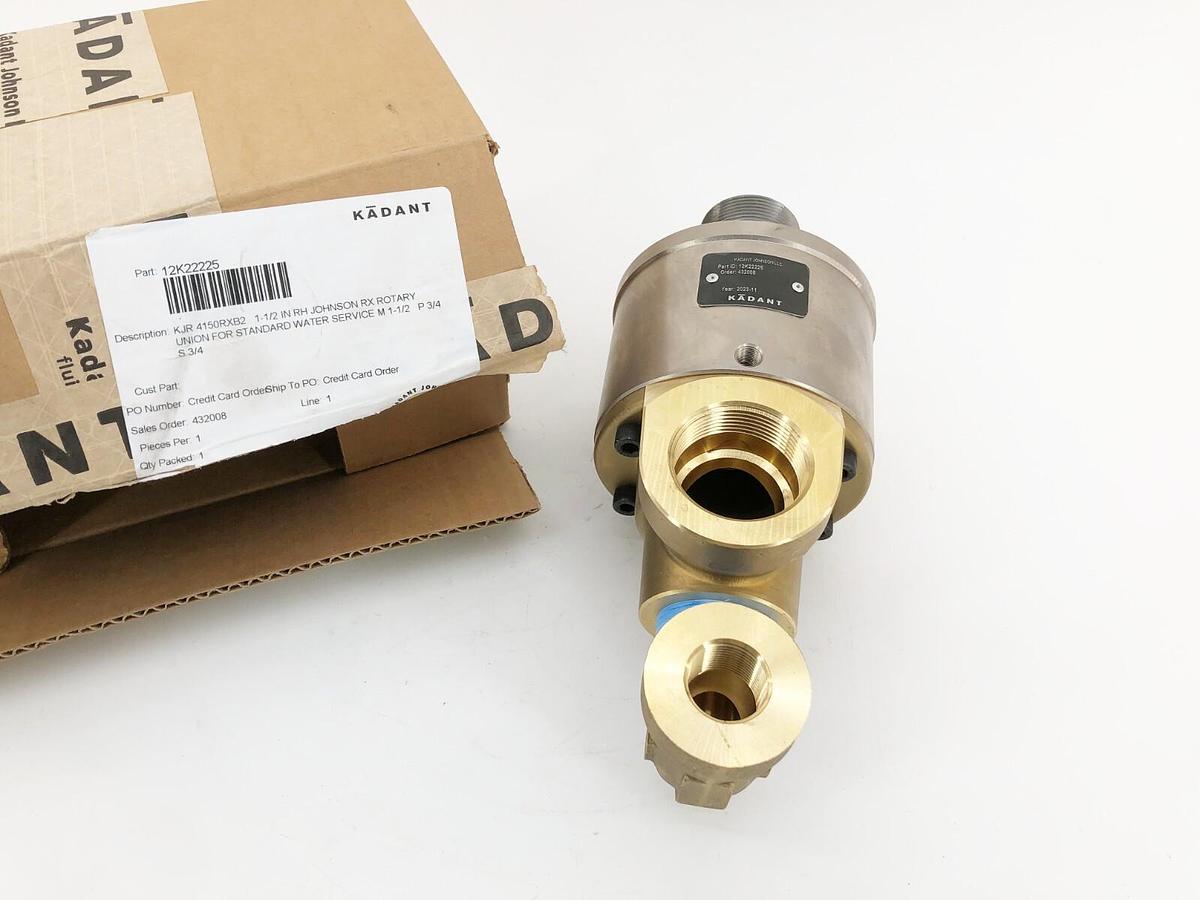 New Kadant 12K22225 1-1/2" Dual Flow Rotary Union Right Hand KJR 4150RXB2
