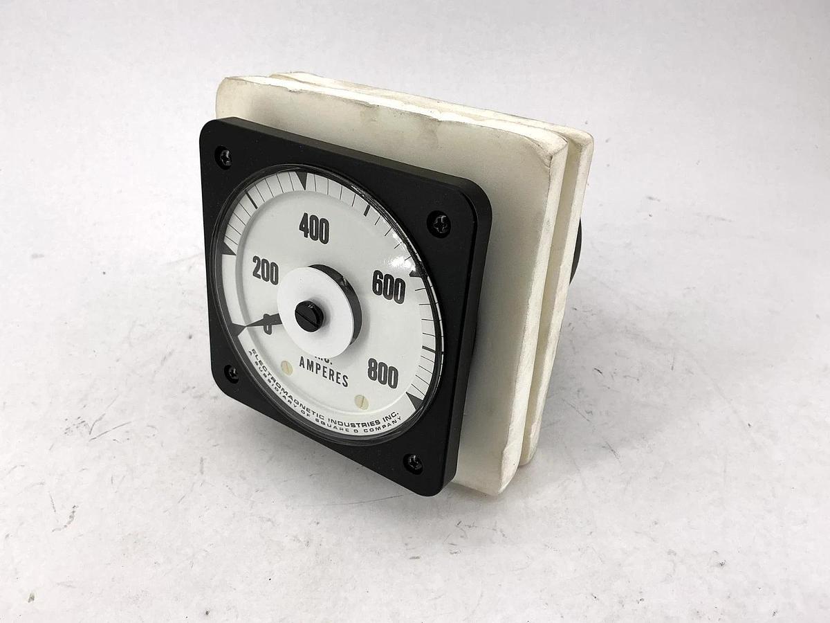 New Electromagnetic Ind EAIAF AC Ammeter 0-800AC Amps 40/70HZ 5A