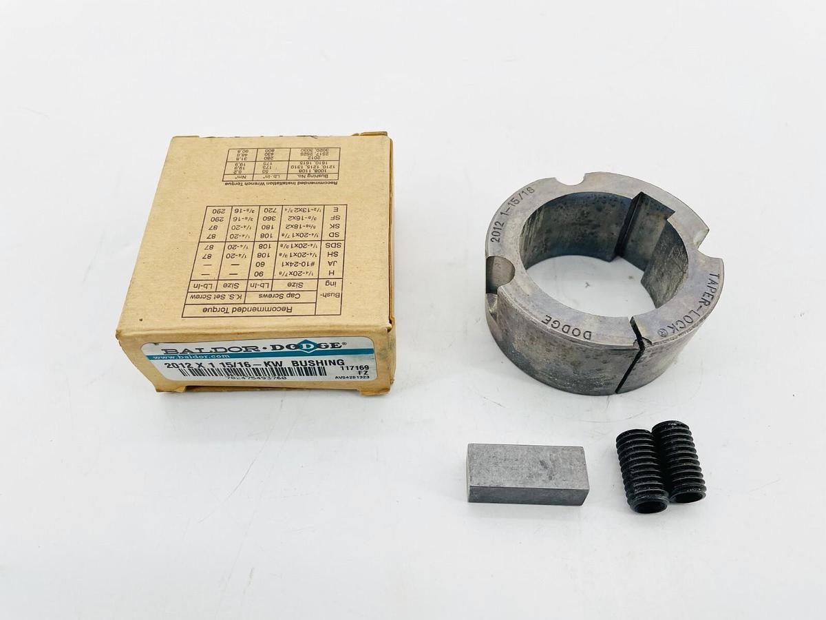 New Baldor Dodge 2012 X 1 15/16-KW Taper Lock Bushing 117169