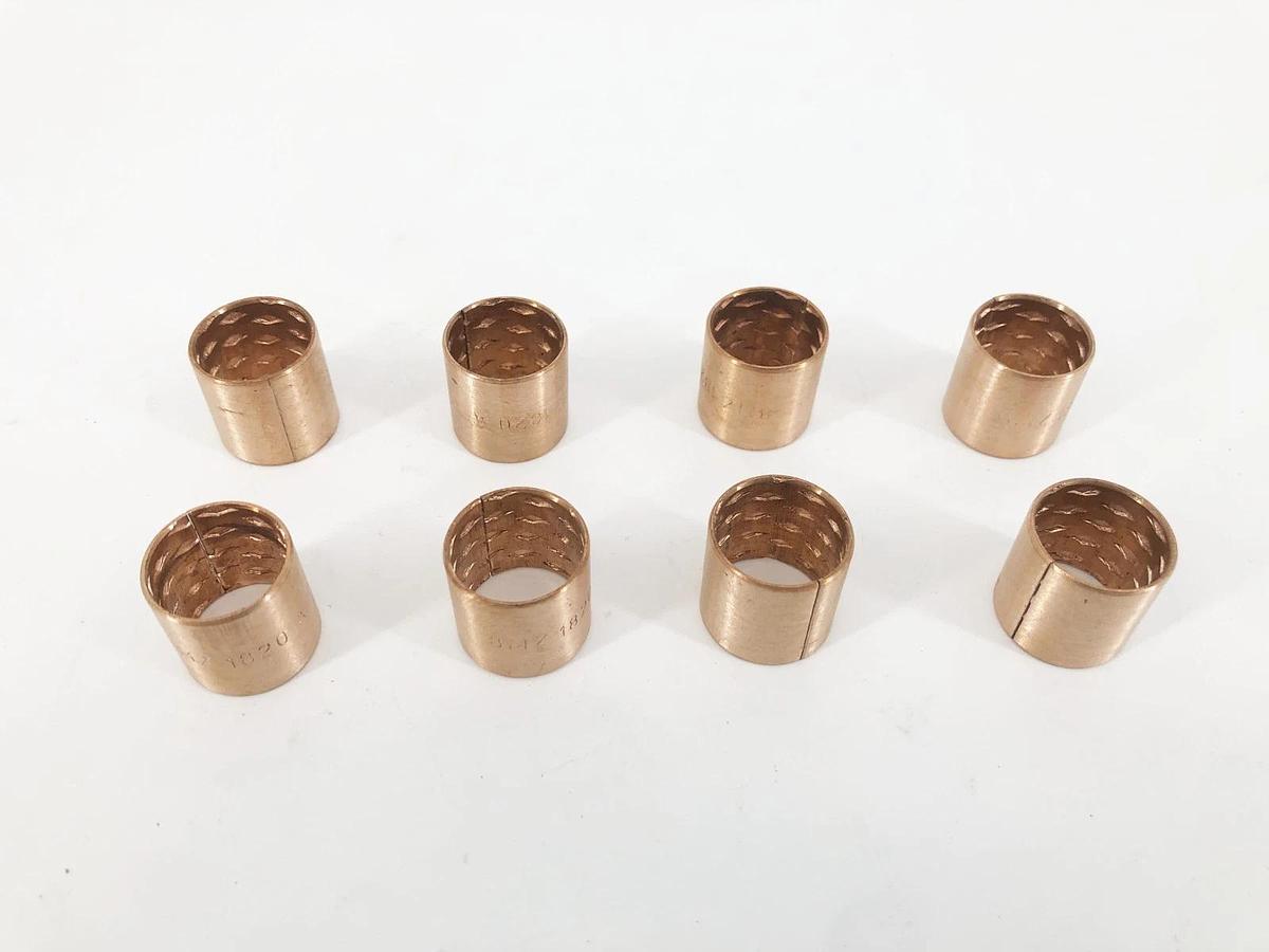 Lot of 8 New BRO-MET BMZ-1820 Bronze Slide Bearings 18/20x20 mm - No Box