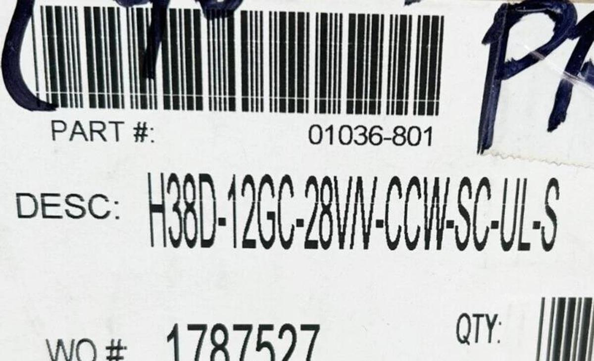 New BEI Sensors H38D-12GC-28V/V-CCW-SC-UL-S Explosion Proof Encoder 01036-801