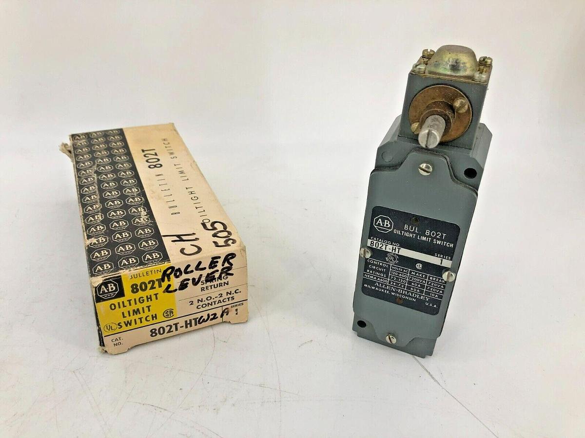 Used Allen Bradley 802T-HT Oiltight Limit Switch New Surplus (Missing Lever)