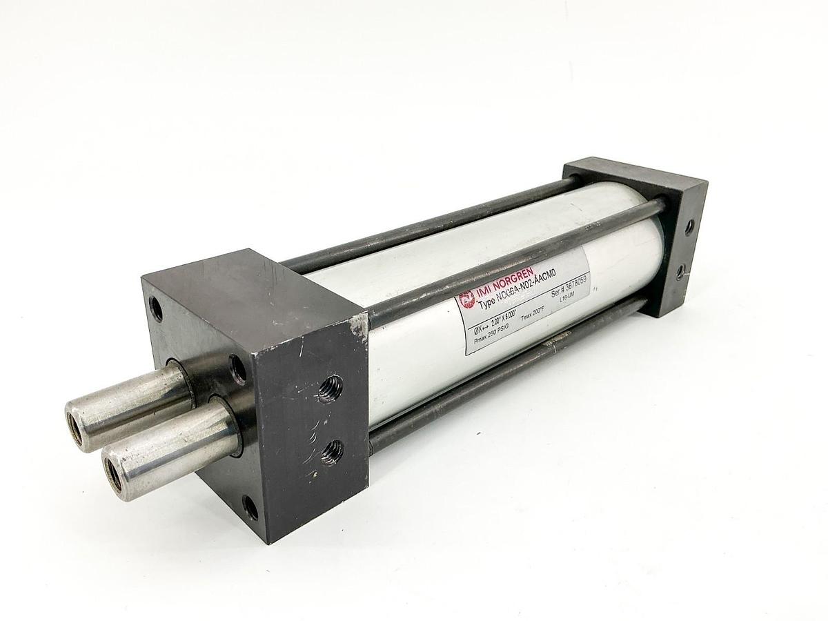 Used IMI Norgren ND06A-N02-AACM0 Pneumatic Cylinder 2" Bore 6" Stroke 250PSIG
