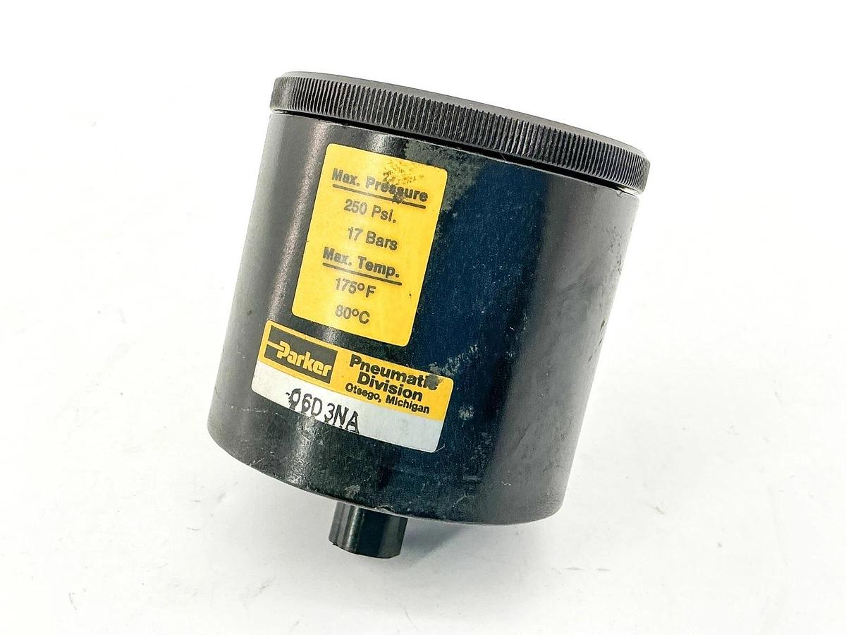 Used Parker 06D3NA Pneumatic Lubricator 250PSI 17Bar 175F