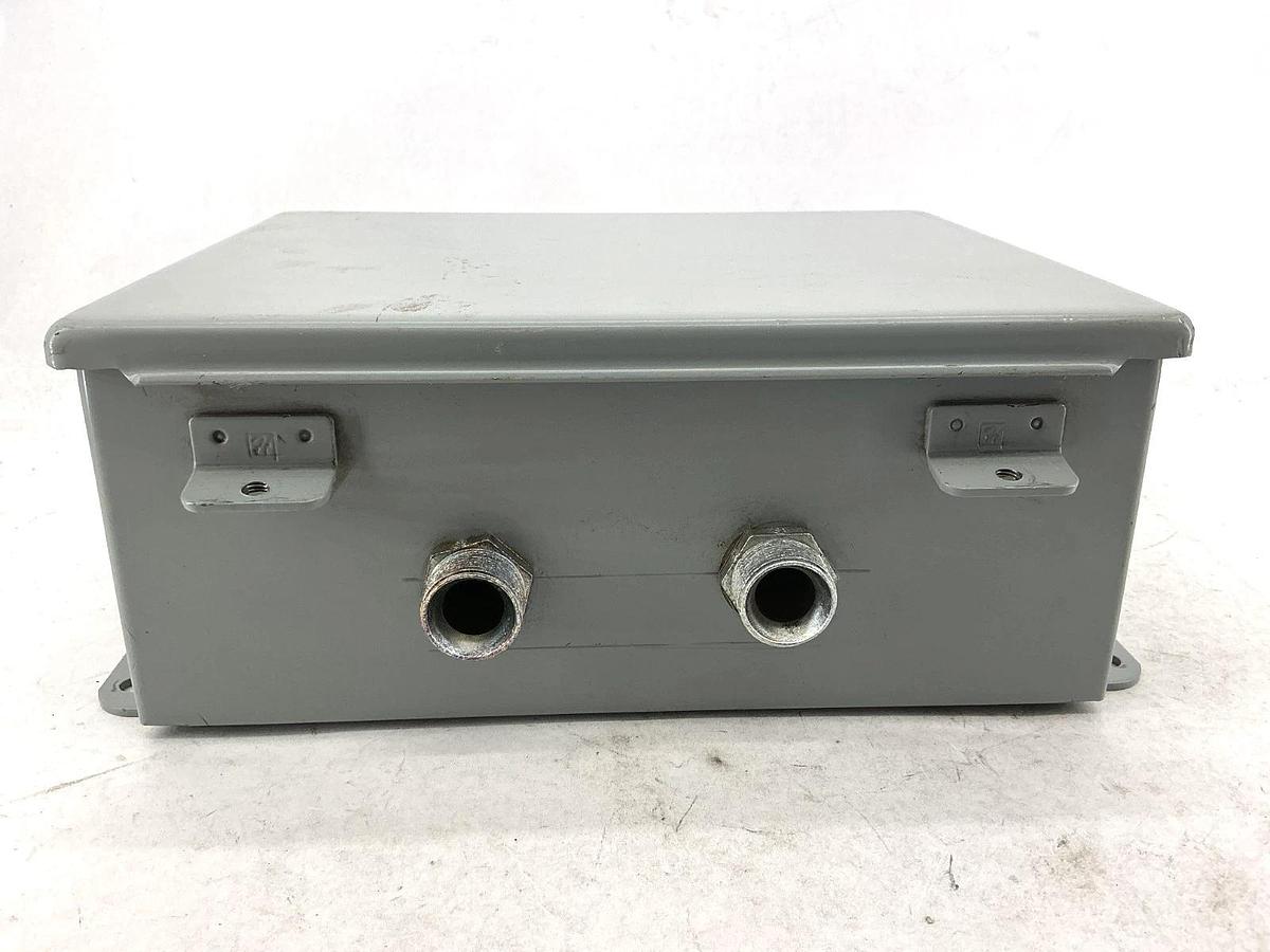 Used Hoffman A1008CH Junction Box Enclosure Panel Mount 10"X8"X4" Gray 55410