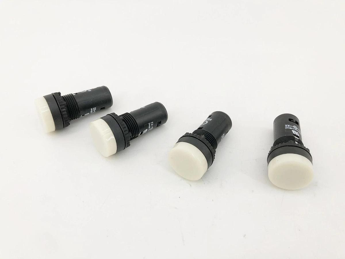 Lot of 4 New Baco Controls S20SA/SB White Indicator Lights 120V - No Box