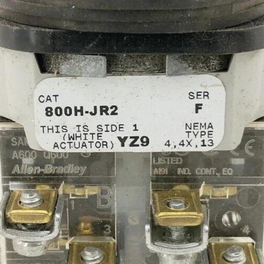 Used Allen Bradley 800H-JR2 Ser. F Selector Switch NEMA 4 4X 13