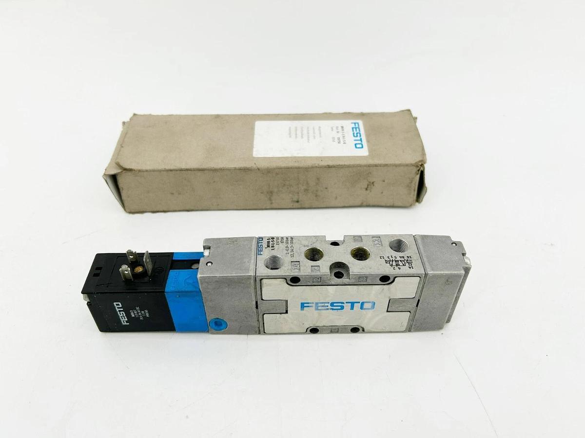 New Festo MVH-5-1/8-L-S-B Solenoid Valve, 24VDC, 19750