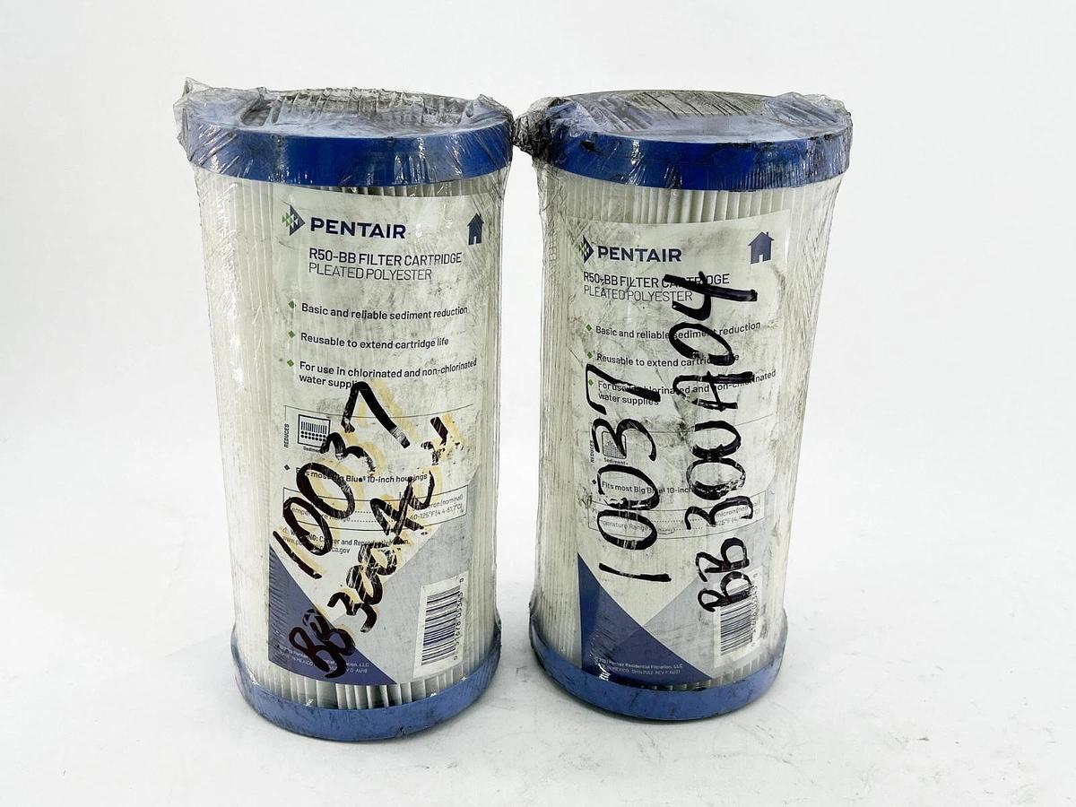 New Lot of 2 Pentair R50-BB Pleated Polyester Water Filter 9-3/4-IN X 4-1/2-IN