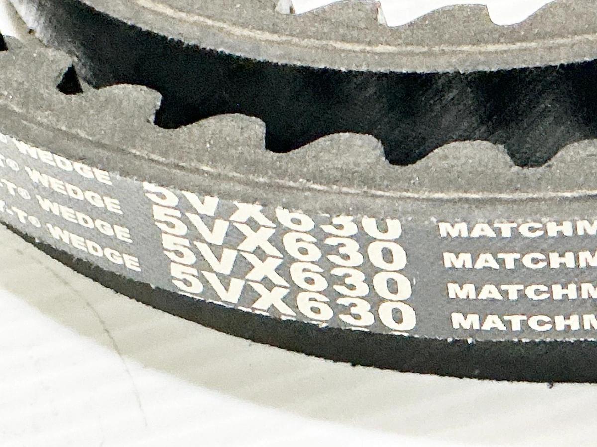 New Lot of 2 Continental 5VX630 Cogged V-Belt 63"OD 0.38" Width - No Box