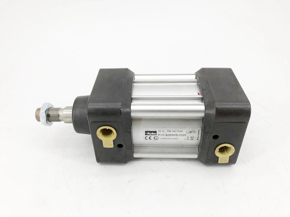 New Parker P1D-S063MS-0025 Pneumatic Cylinder 63mm Bore 25mm Stroke - No Box
