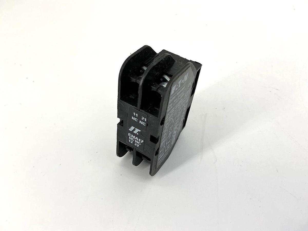 Used Eaton Cutler-Hammer EMA17 Dual Auxiliary Contact Block 2NC 10A 600VAC
