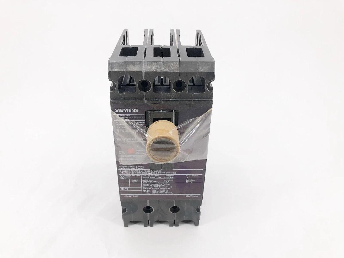 New Siemens HHED63B015A Circuit Breaker 3P 480V 15A