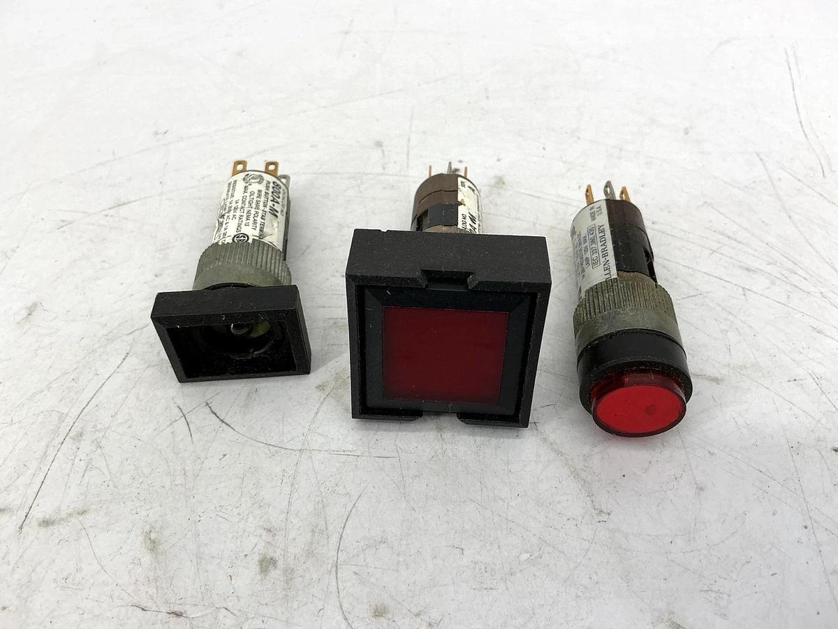Lot of 4 New Assorted Allen Bradley 800A-M Ser A Momentary Pushbutton 6-Pin