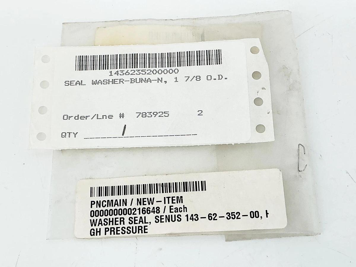 New Senus 143-62-352-00 High Pressure STD Seal Washer 1-7/8" O.D.- No Box