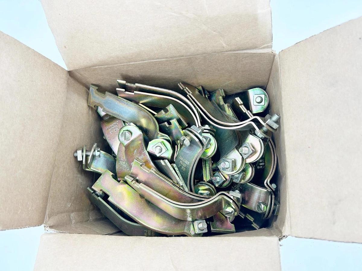 Box of 46 Power-Strut PS-1100-3-AS-ZD 3" Pipe Clamps GRC & IMC