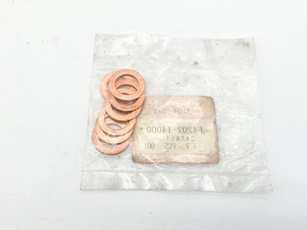New Pack of 7 Mitsubishi F4202-14000 Copper Gasket Washer