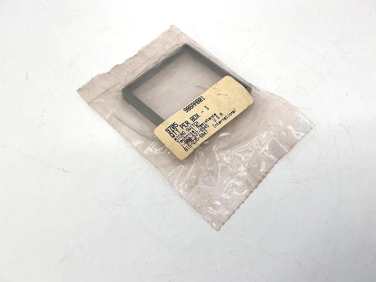 Lot of 2 New Micro Switch Cover Plate Gray / Clear Square
