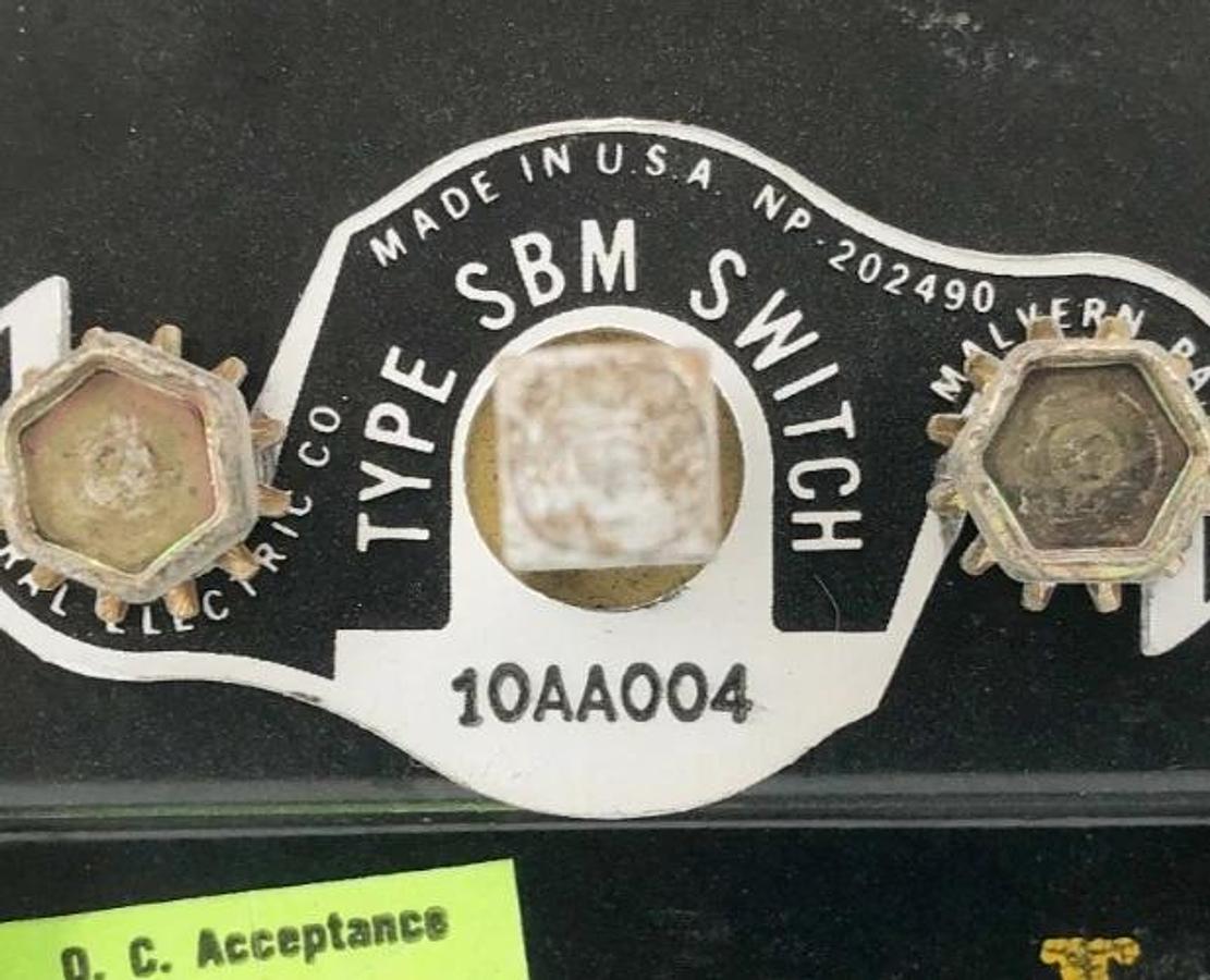 New General Electric SBM 10AA004 Voltmeter Cam Switch 4-Position - No Box