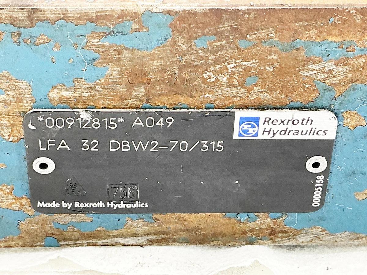 Used Rexroth LFA 32-DBW2-70/315 Pressure Function Controller Cover R900912815