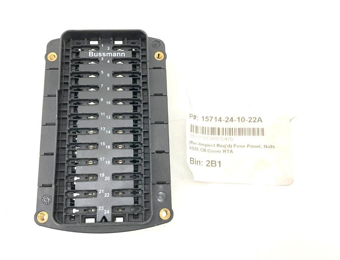 New Bussmann 15714-24-10-22A ATC Fuse Block 24-Pole (No Cover)