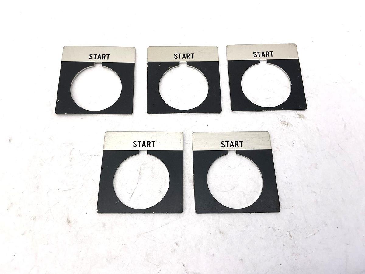 Lot of 5 New Allen Bradley 800T-X547 Ser A Legend Plate Start Accessory