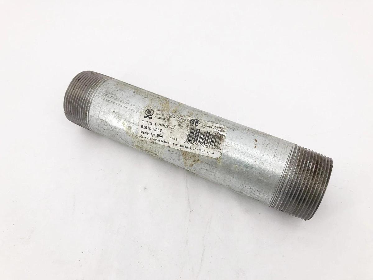 Lot of 2 New Picoma 5682 Threaded Conduit Nipples 1-1/2" x 8" - No Box