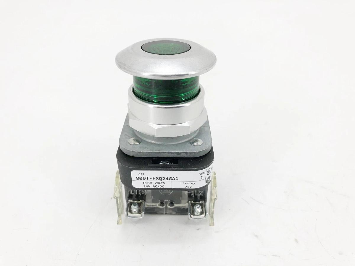 New Allen-Bradley 800T-FXQ24GA1 Ser. T Green Push-Pull Device 30mm 24VAC/DC