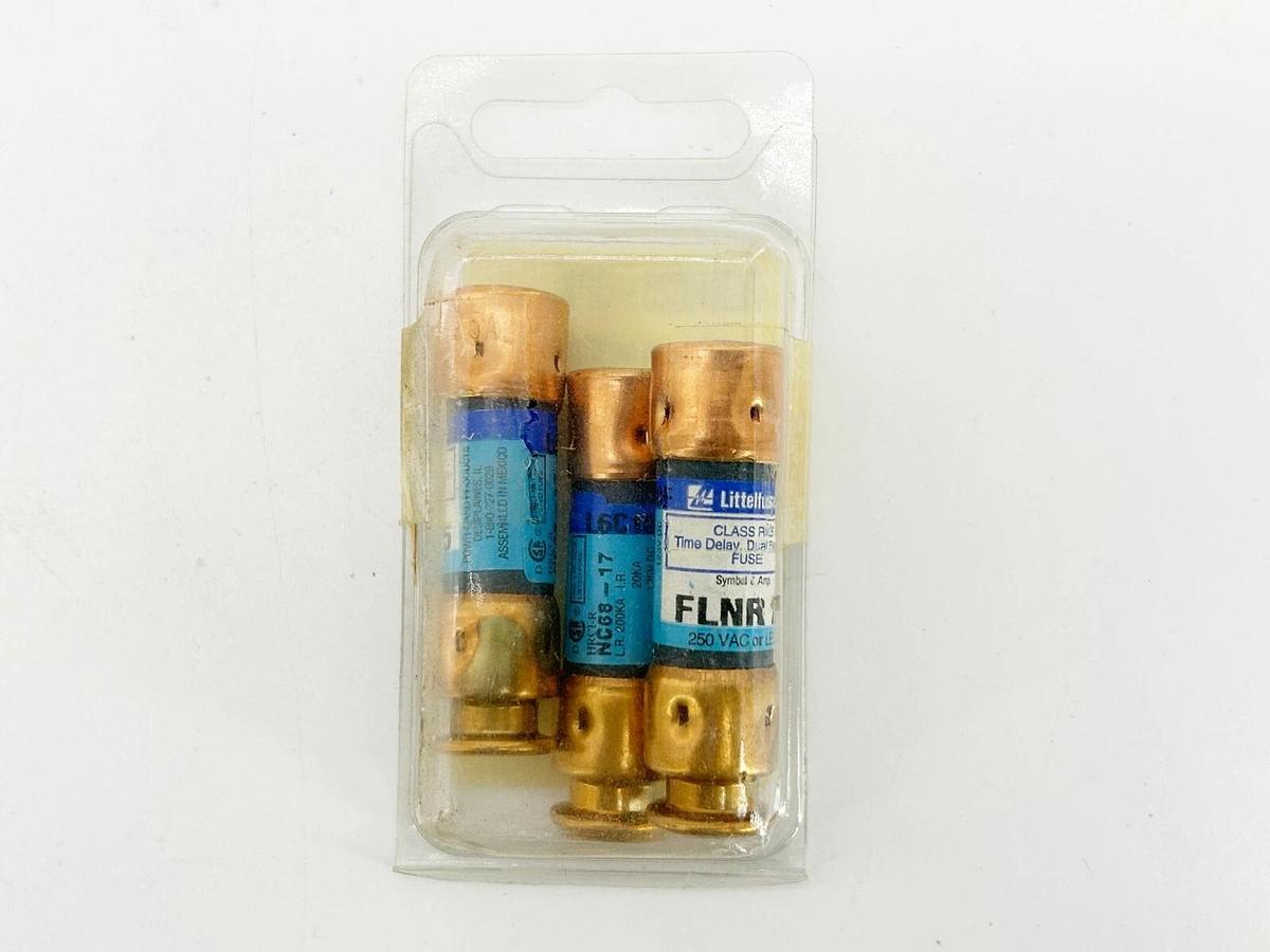 New Littelfuse FLNR025 Time Delay Dual Element Fuse 25A 250V 3 Pack