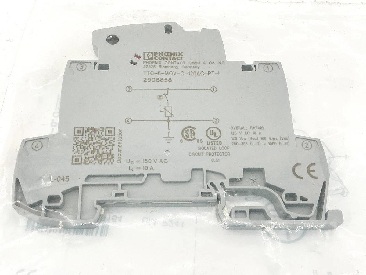 New Phoenix Contact TTC-6-MOV-C-120AC-PT-I Surge Protector 120VAC 10A