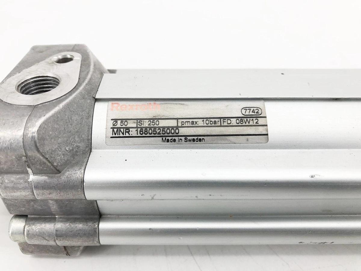 Used Rexroth 1680525000 Pneumatic Cylinder 50mm Bore 250mm Stroke