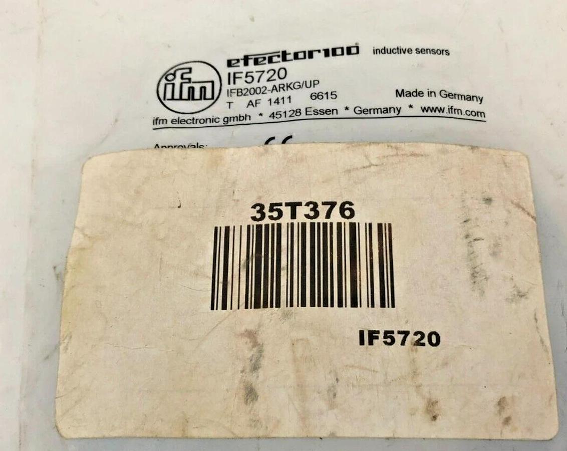 New IFM IF5720 Proximity Sensor, 10 to 36VDC, 1,200 Hz 35T376 IFB2002-ARKG/UP