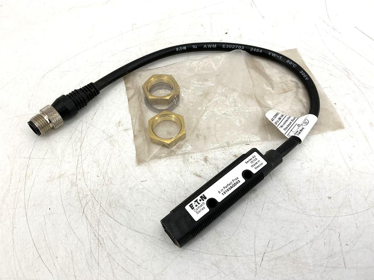 New Eaton 13103AQD03 Ser A2 Photoelectric Sensor 4P 9inch Prox 20-264VAC -No Box