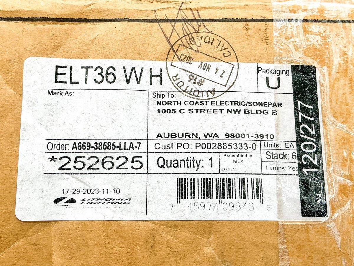New Lithonia Lights ELT36 W H Battery Powered Emergency Lights 120/277V 252625