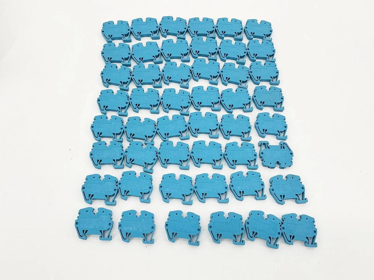New Lot of 48 Allen Bradley 1492-LMJ3-B Terminal Blocks 1P 500V Blue Ser.A