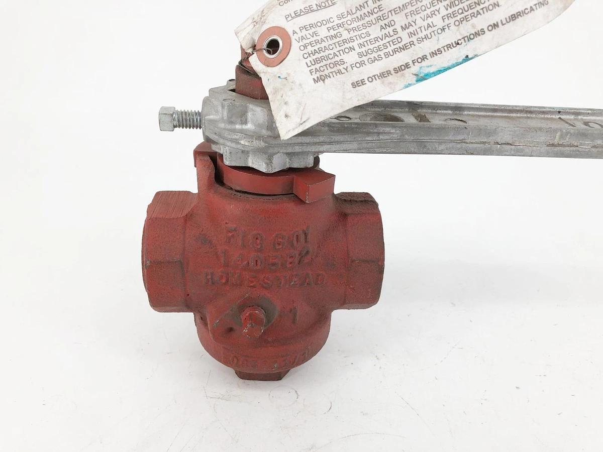 New Homestead 0601009010 Lubricated Plug Valve FIG 601 1" 200psi - No Box