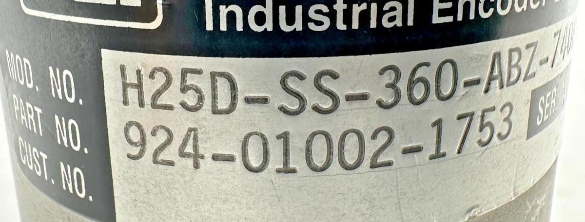 Used BEI H25D-SS-360-ABZ-7406R-LED-EM16-S Encoder 7 Pin