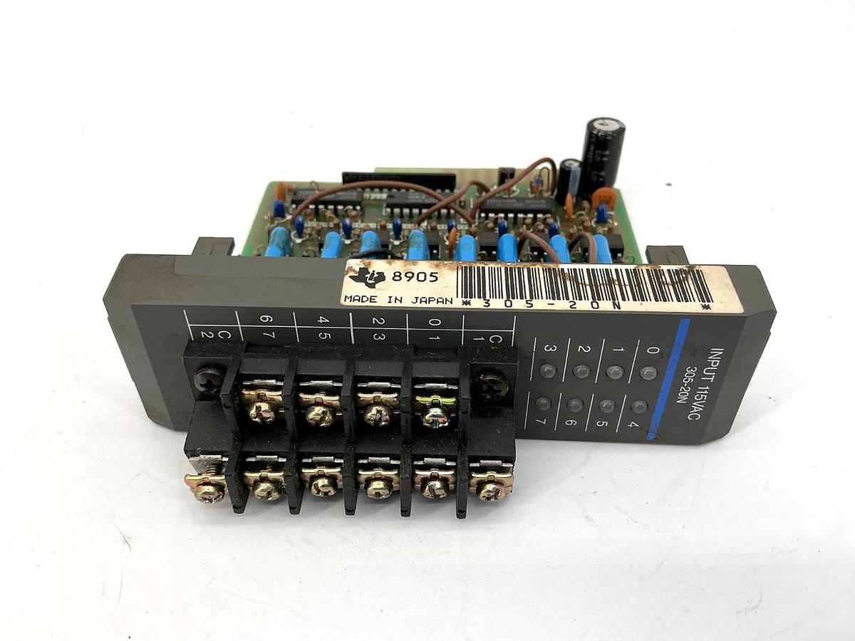 Used Texas Instruments 305-20N Input Module 115VAC 8-Point 85-128VAC 50/60HZ 30520N