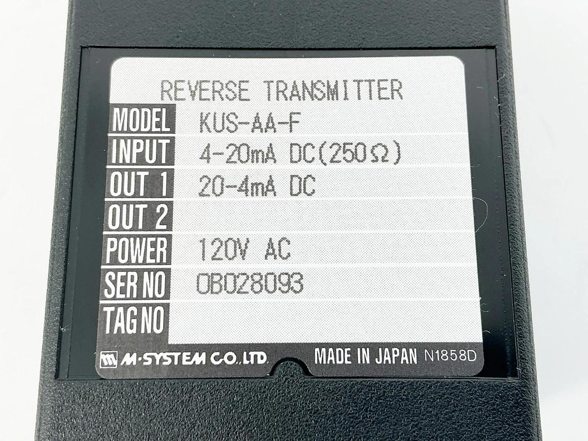 New M-System KUS-AA-F Reverse Transmitter 4-20mA 1250VAC