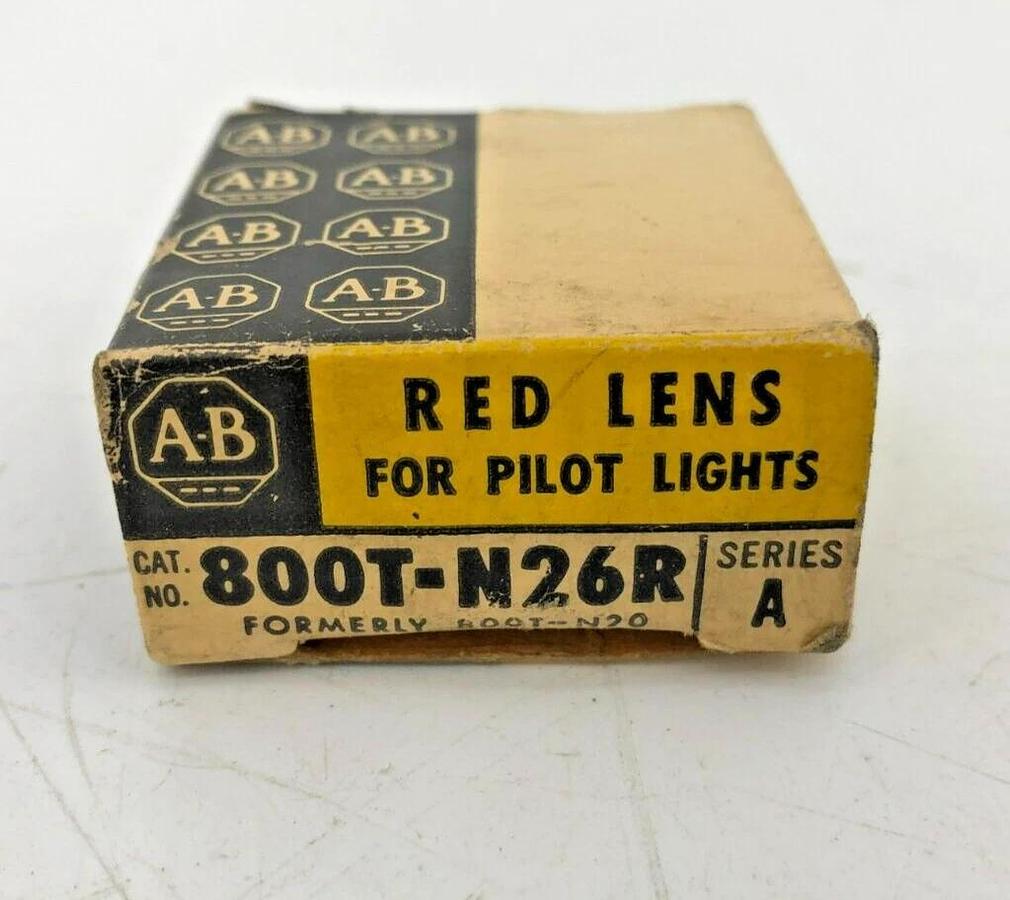 Lot of 5 New Allen Bradley 800T-N26R Pilot Light Lenses Red