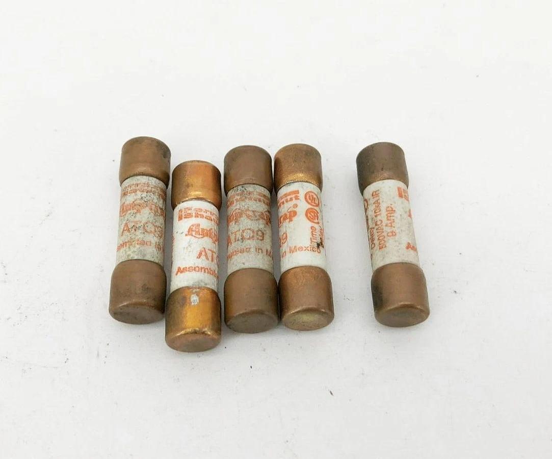 Lot of 5 New Ferraz Shawmut ATQ9 Time Delay Fuses 9 A 500VAC